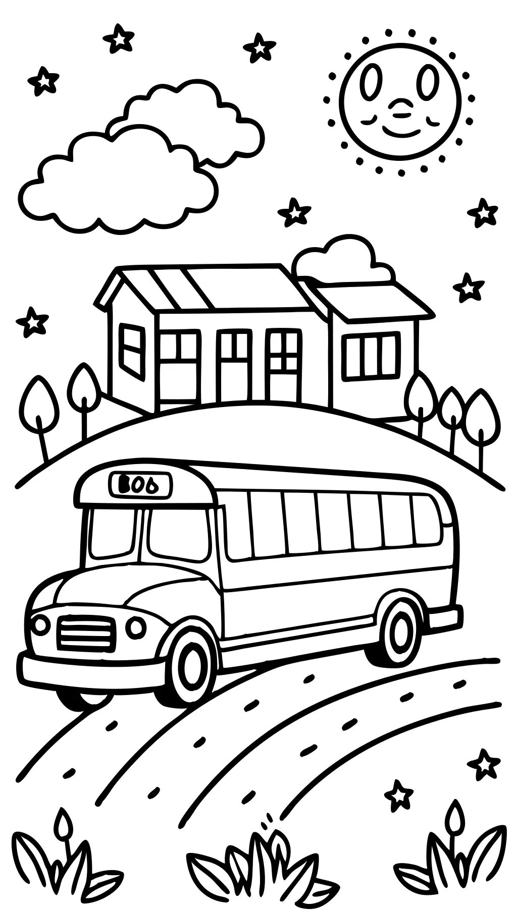 20 school bus coloring pages